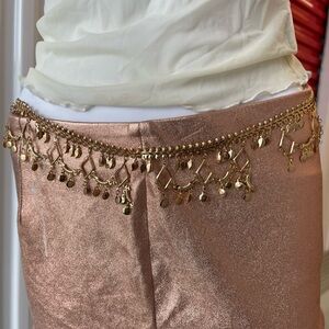 Gold Chain Belt with Dangling Charms